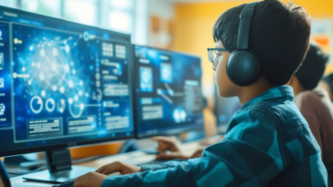 Kind benutzt e-Learning-Kurs am PC - thatworksmedia